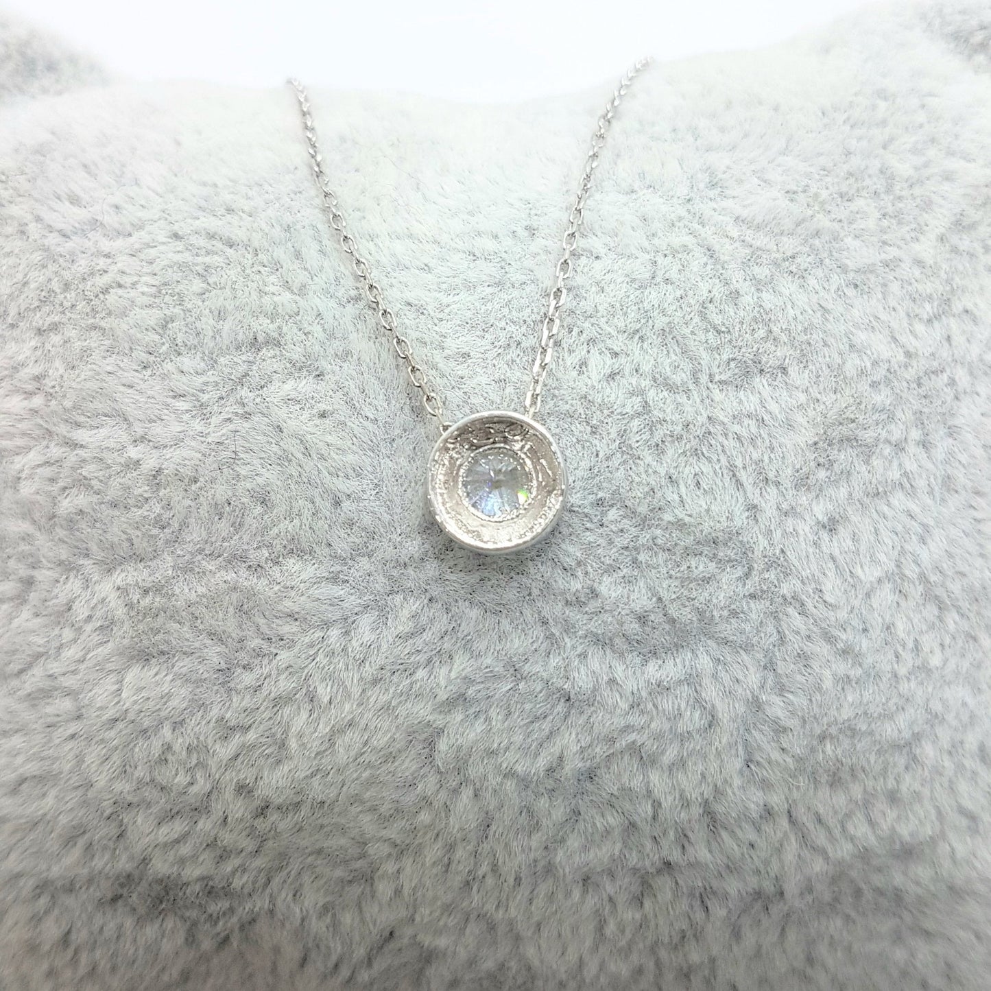 14K Real Solid Gold Bezel Solitaire Necklace for Women , CZ Bezel Necklace , CZ Solitaire Necklace ,Minimalist jewelry ,Gift for Her