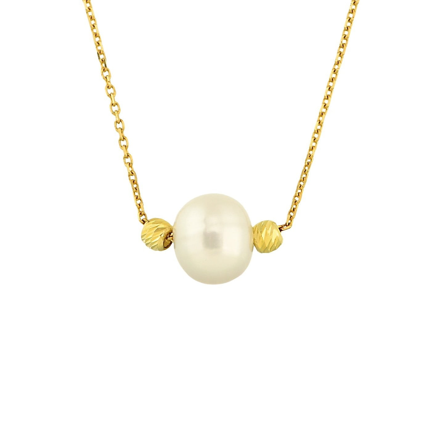 14K Real Solid Gold Pearl Necklace , Freshwater Pearl Necklace for Women , Dainty Pearl Necklace , Pearl Chain Necklace , Pearl Jewelry Gift (copy)