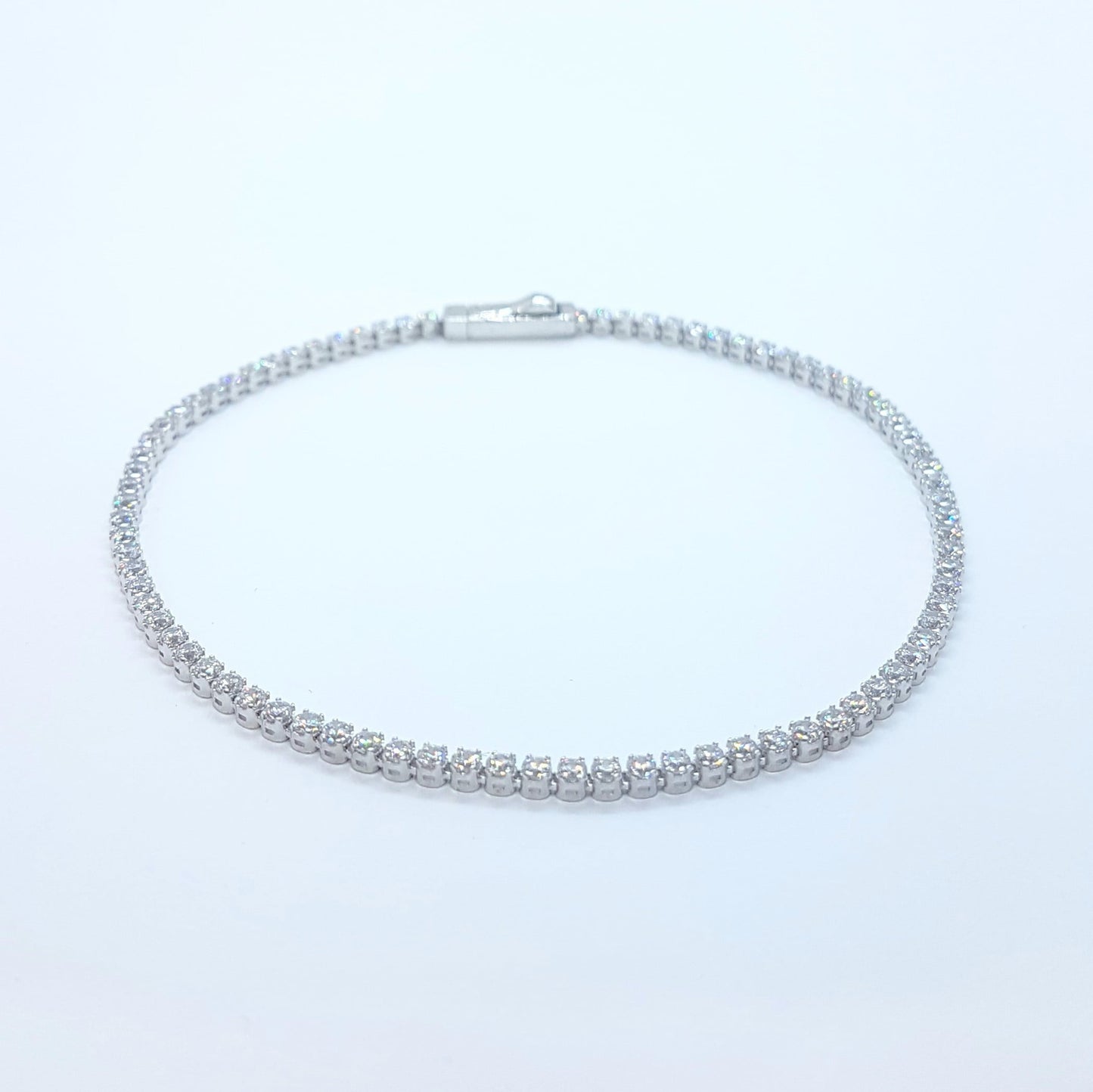 14K Real Solid Gold Tennis Bracelet for Women , CZ Eternity Tennis Bracelet