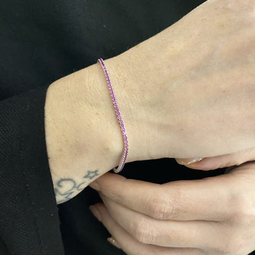 14K Real Solid Gold Tennis Bracelet for Women | CZ Eternity Tennis Bracelet for Her, Anniversary Gift