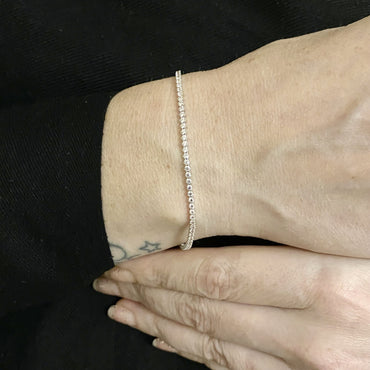 14K Real Solid Gold Tennis Bracelet for Women | CZ Eternity Tennis Bracelet for Her, birthday gift