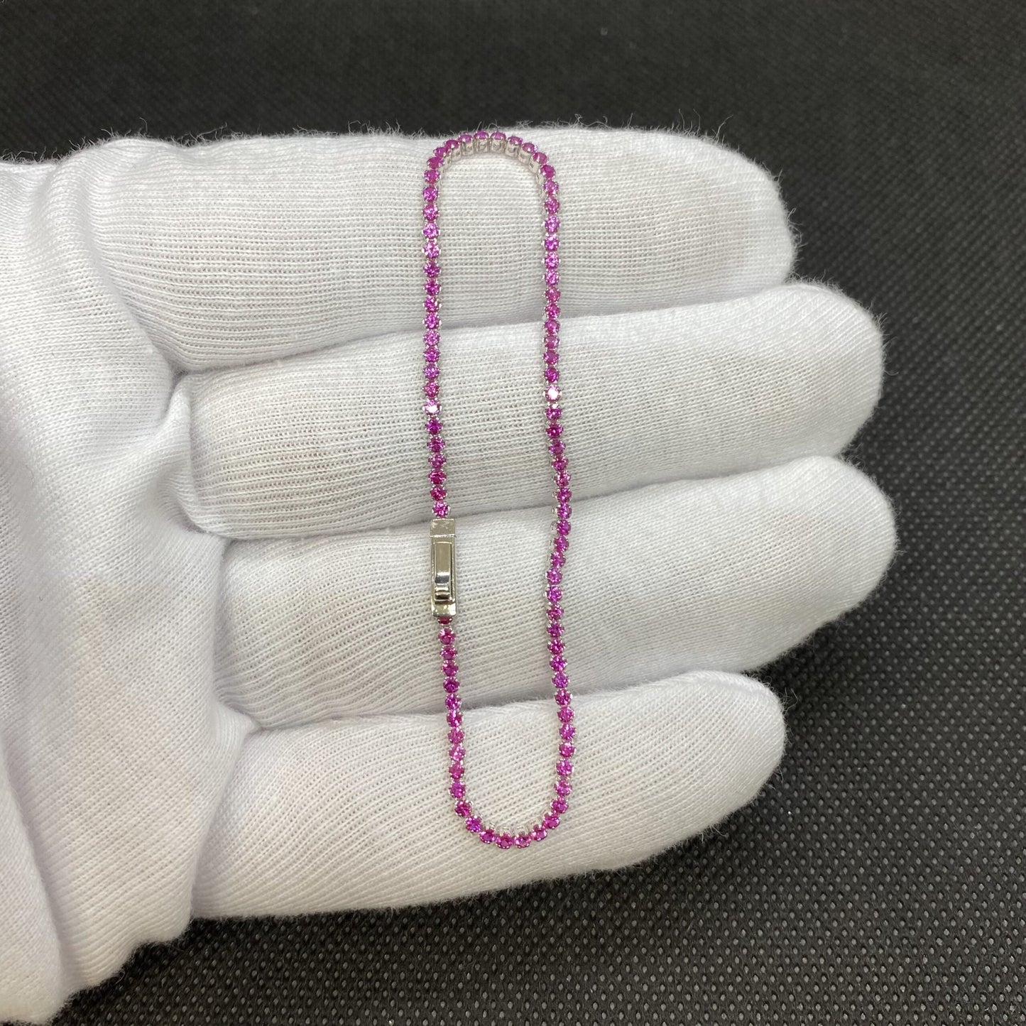 14K Real Solid Gold Tennis Bracelet for Women | CZ Eternity Tennis Bracelet for mom