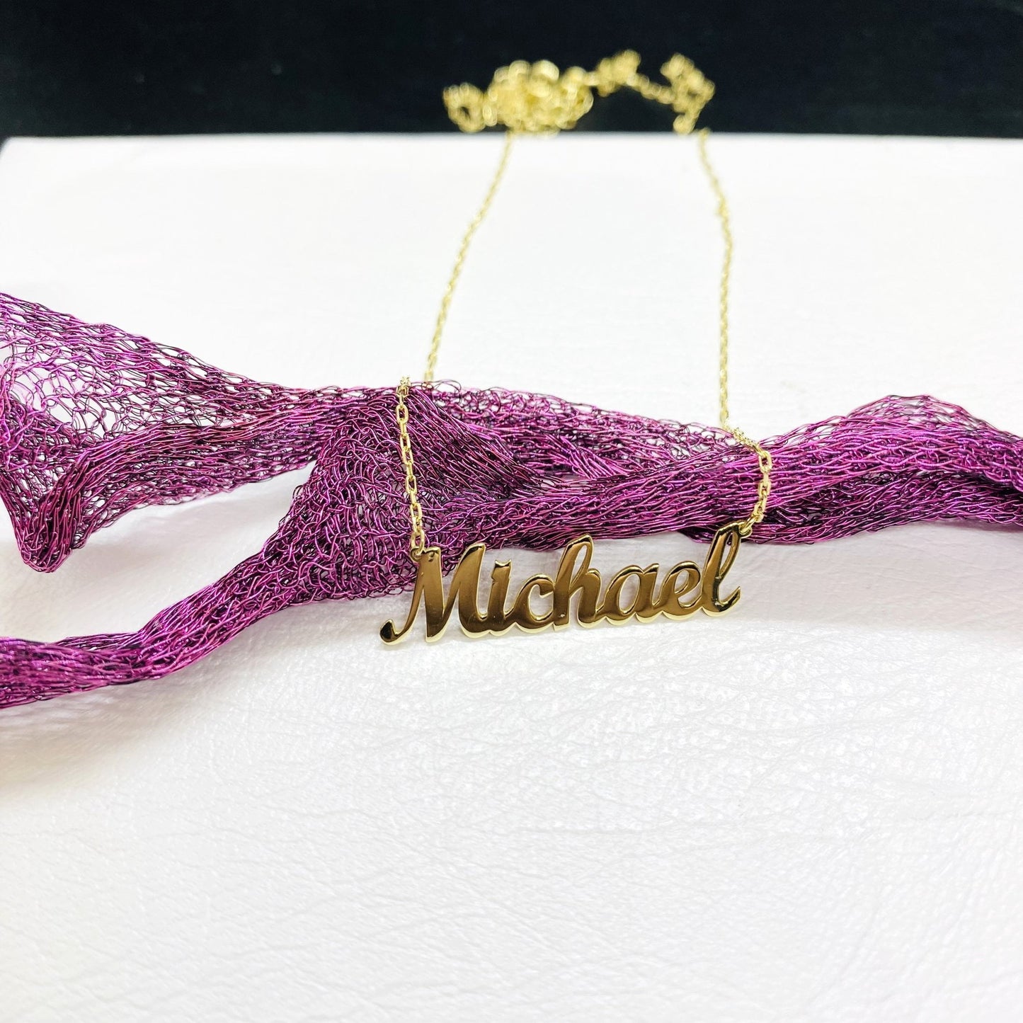 14K Real Solid Name Necklace , Nameplate Necklace , Customized Name Necklace , Dainty Personalized Jewelry, Birthday Gift for her