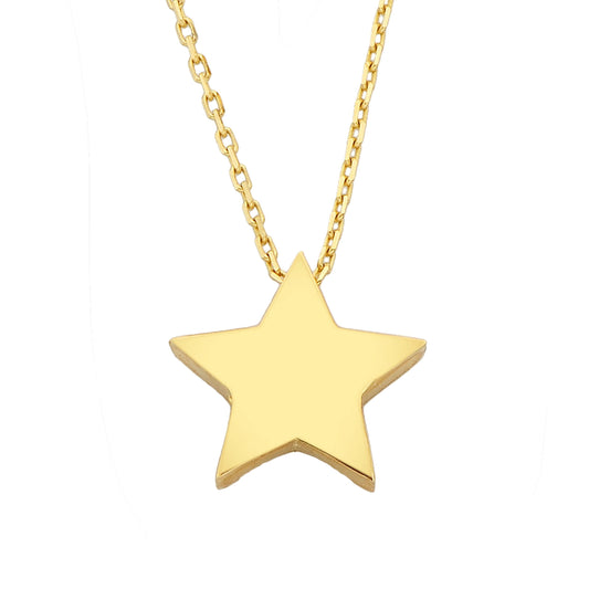 14K real Solid gold star necklace gold tiny star of david jewelry dainty birthday gift christmas mother's for women girl