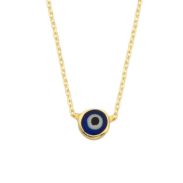 14K real solid gold evil eye pendant necklace for women, christmas xmas birthday gifts for her mom
