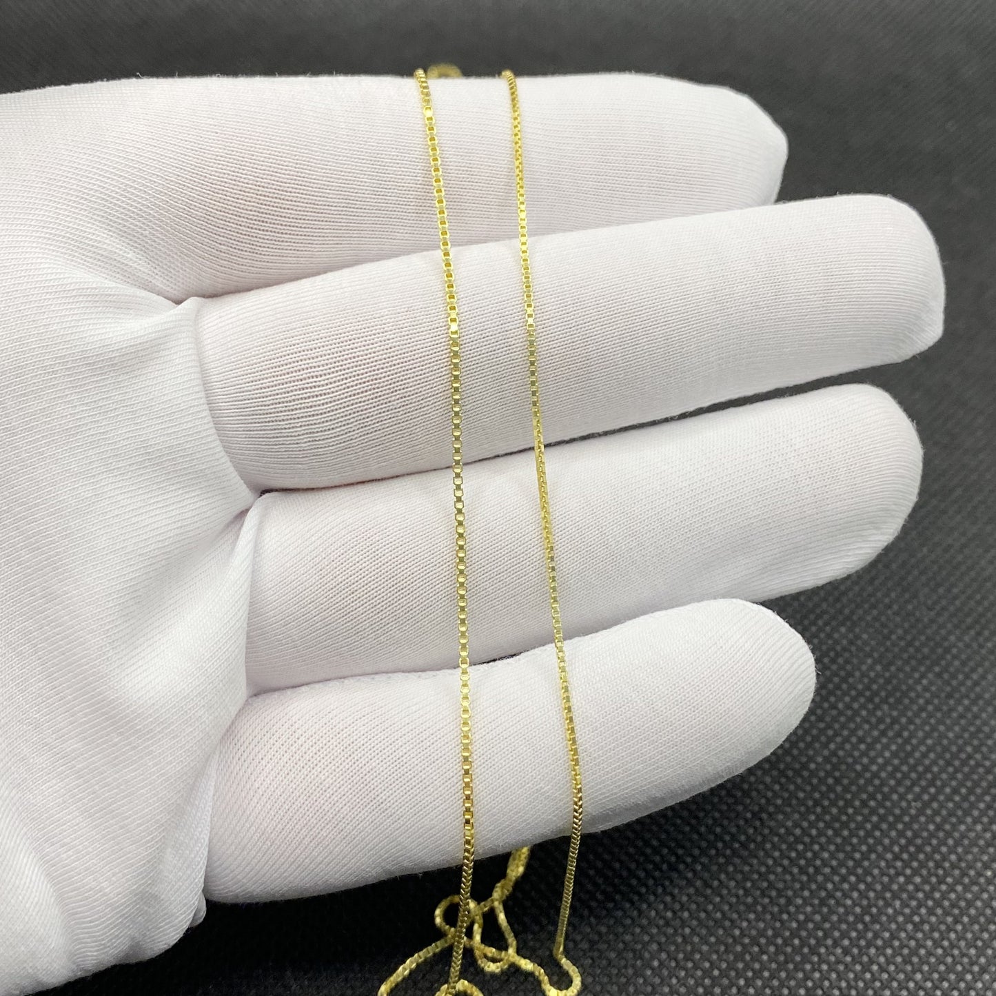 14K Solid Gold Box Chain Necklace
