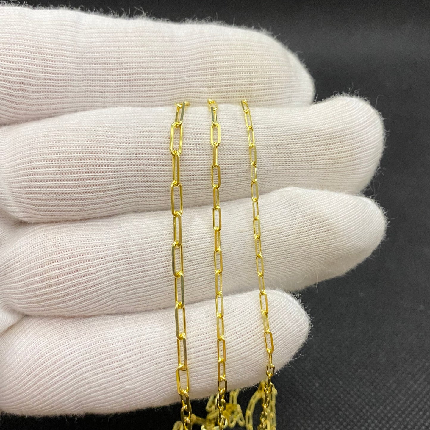14K Gold Paperclip Chain Necklace