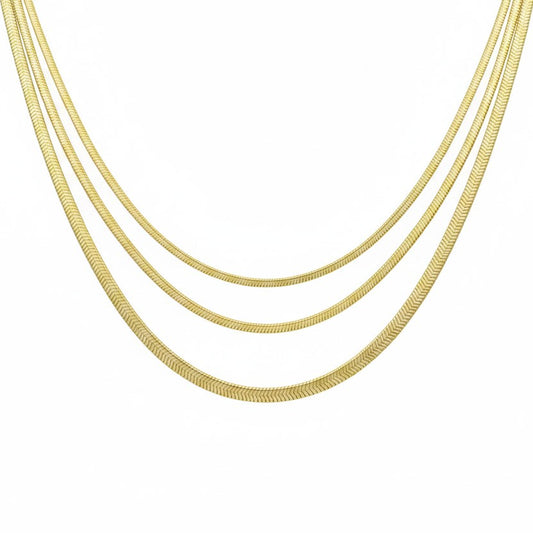 14K Solid Gold Snake Chain Necklace