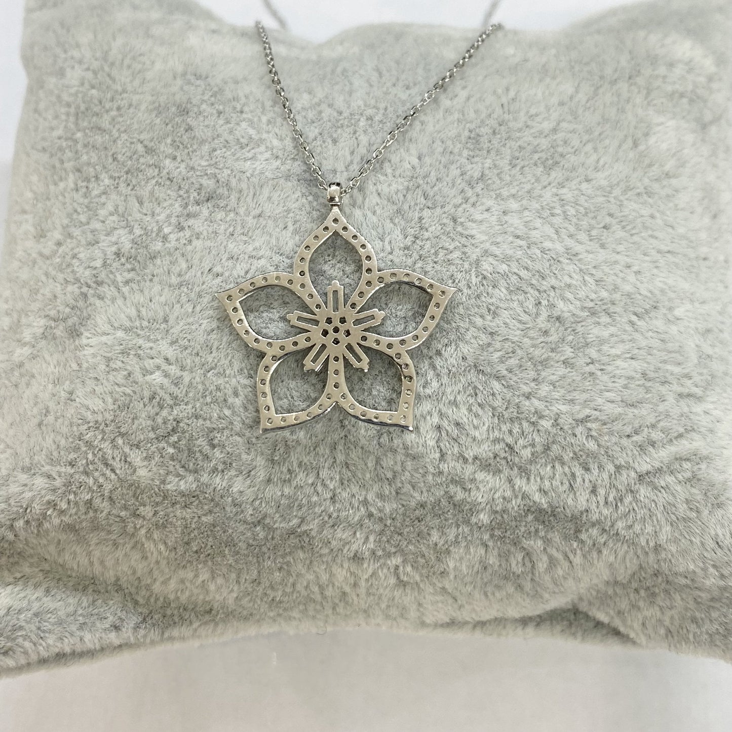 925K Sterling Silver Cherry Blossom Flower Necklace for Women , Flower Pendant Silver , Sakura Flower Necklace , Summer Jewelry ,Gift for Her