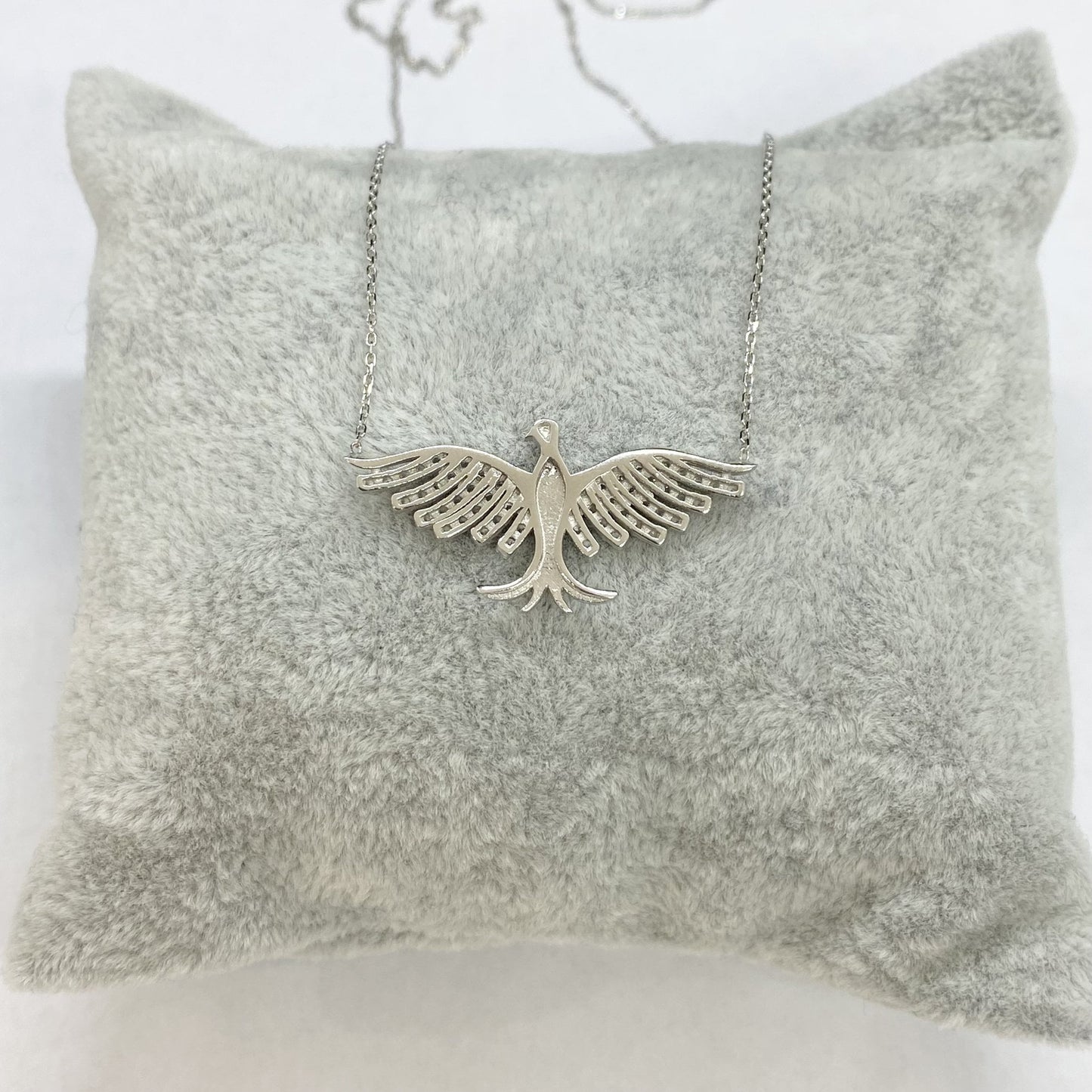 925K Sterling Silver Phoenix Necklace for Women, Phoenix Pendant Silver , Angel Wing Necklace , Phoenix Jewelry ,Christmas Birthday Gift