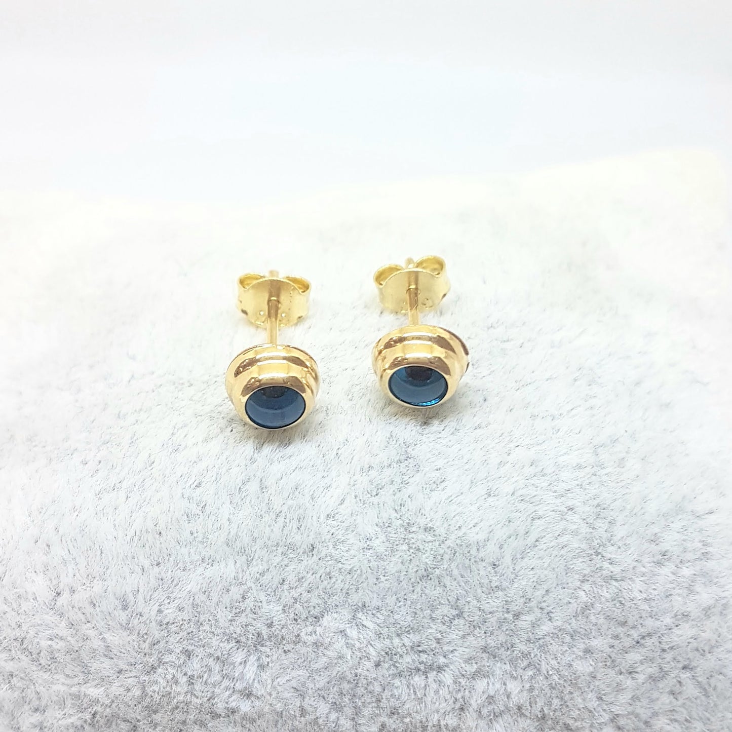 Blue Evil Eye Stud Earrings for Women 14K Real Solid Gold , Greek Evil Eye , Turkish Evil Eye , Nazar Evil Eye , Dainty Tiny Evil Eye