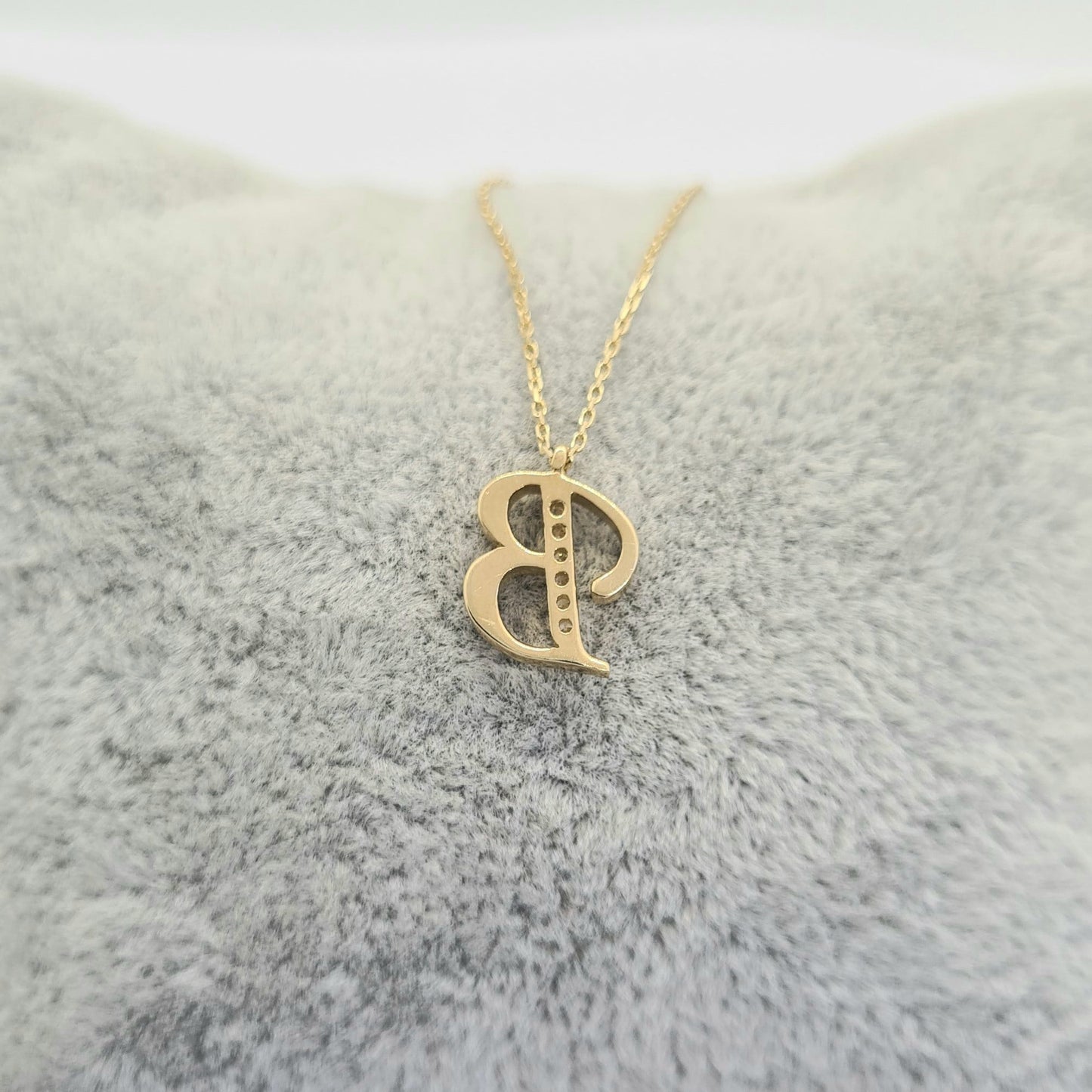 CZ Letter Necklace , CZ initial Necklace , 14K Solid Gold CZ Micro Pave Alphabet Letter Initial Charm Necklace for Women , Birthday Gift