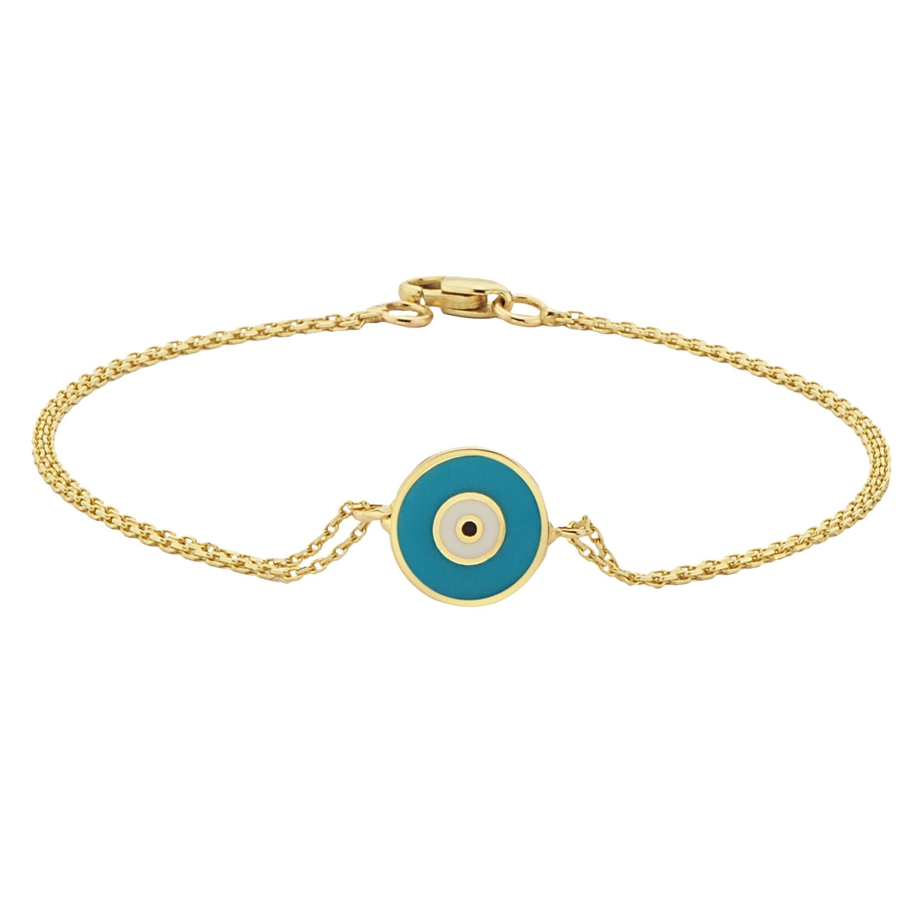 Evil Eye Bracelet Lucky Luck Nazar Protection For Women 14K Yellow Gold Jewelry Turquoise White Navy Blue Turkish Greek handmade jewelry birthday gift for her