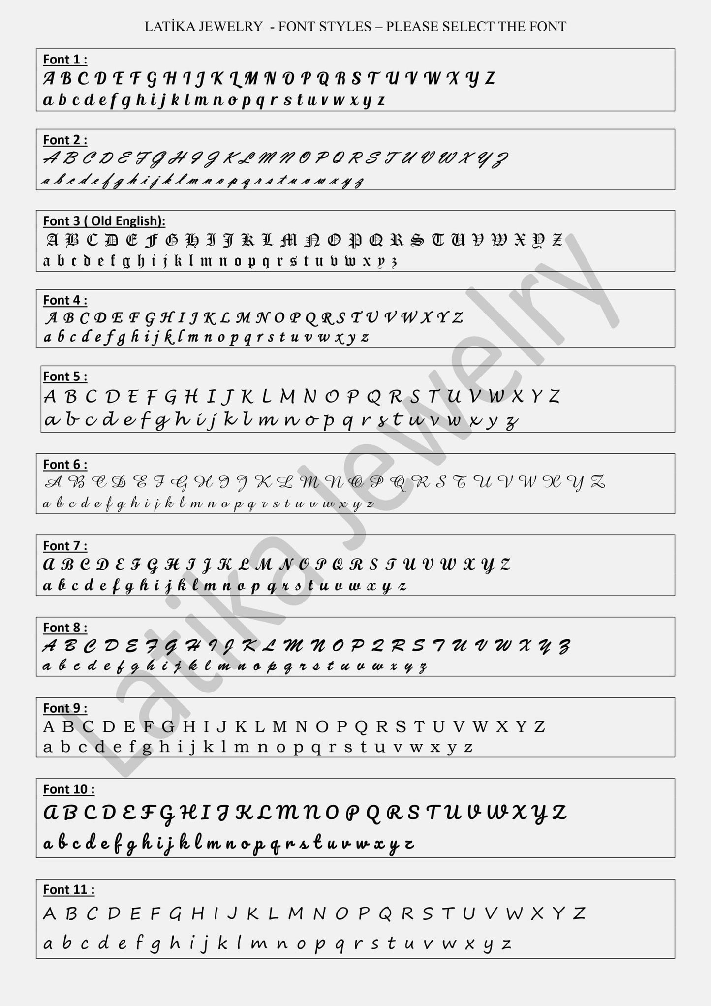 Latika Jewelry, Custom name necklace, custom name bracelet, personalized jewelry