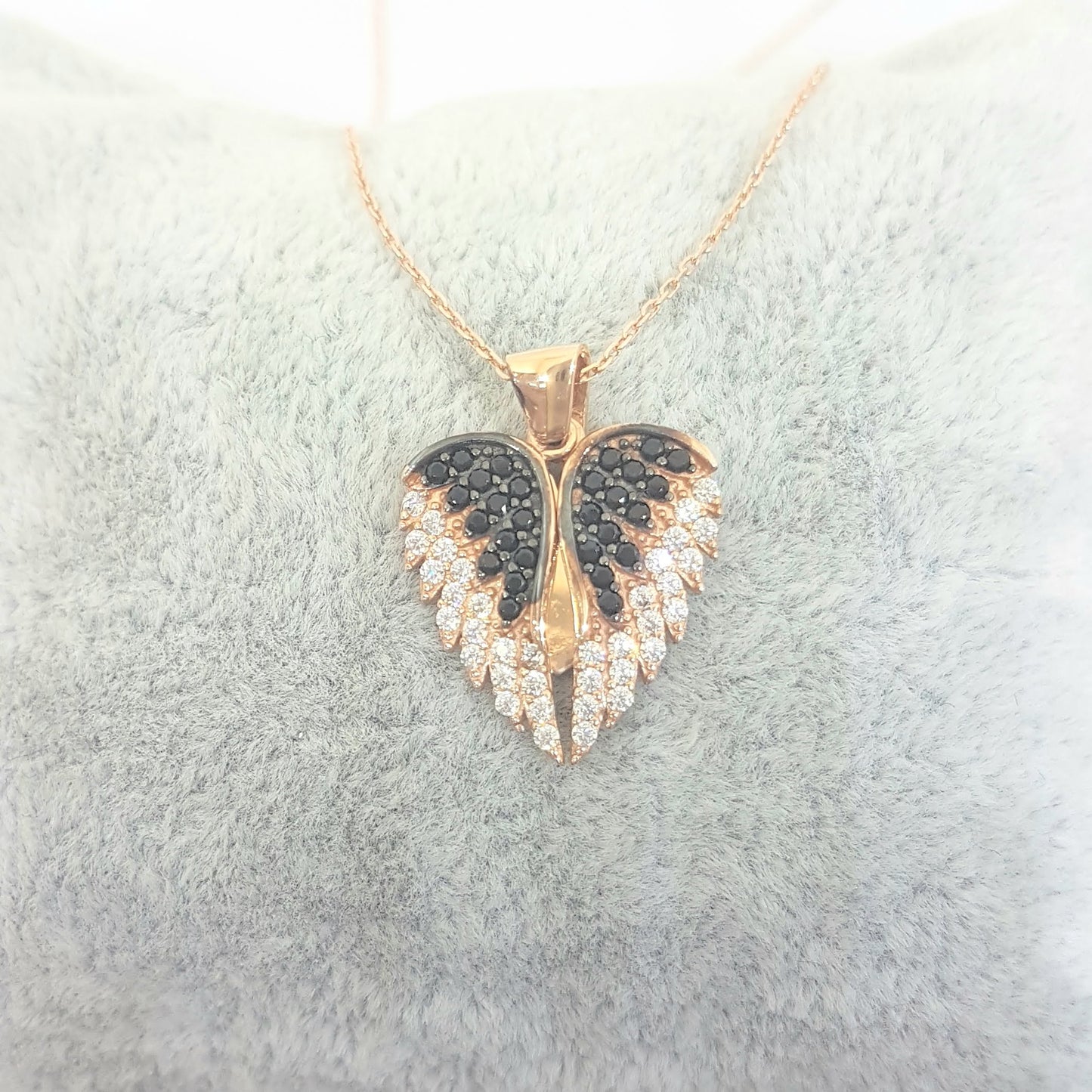 Rose-Personalized-necklace-Angel-wings-birthday-christmas-charm-elegant-delicate-pendant-for-women