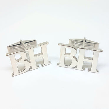 925K Sterling Silver Personalized Cufflinks for Groomsman