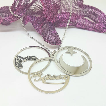 925K Sterling Silver ATATURK Necklace