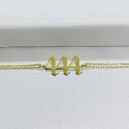 14K Gold Angel Number Bracelet for Women, Numerology Birth Year Personalized Custom Number Date Bracelet ,Lucky Spiritual Jewelry