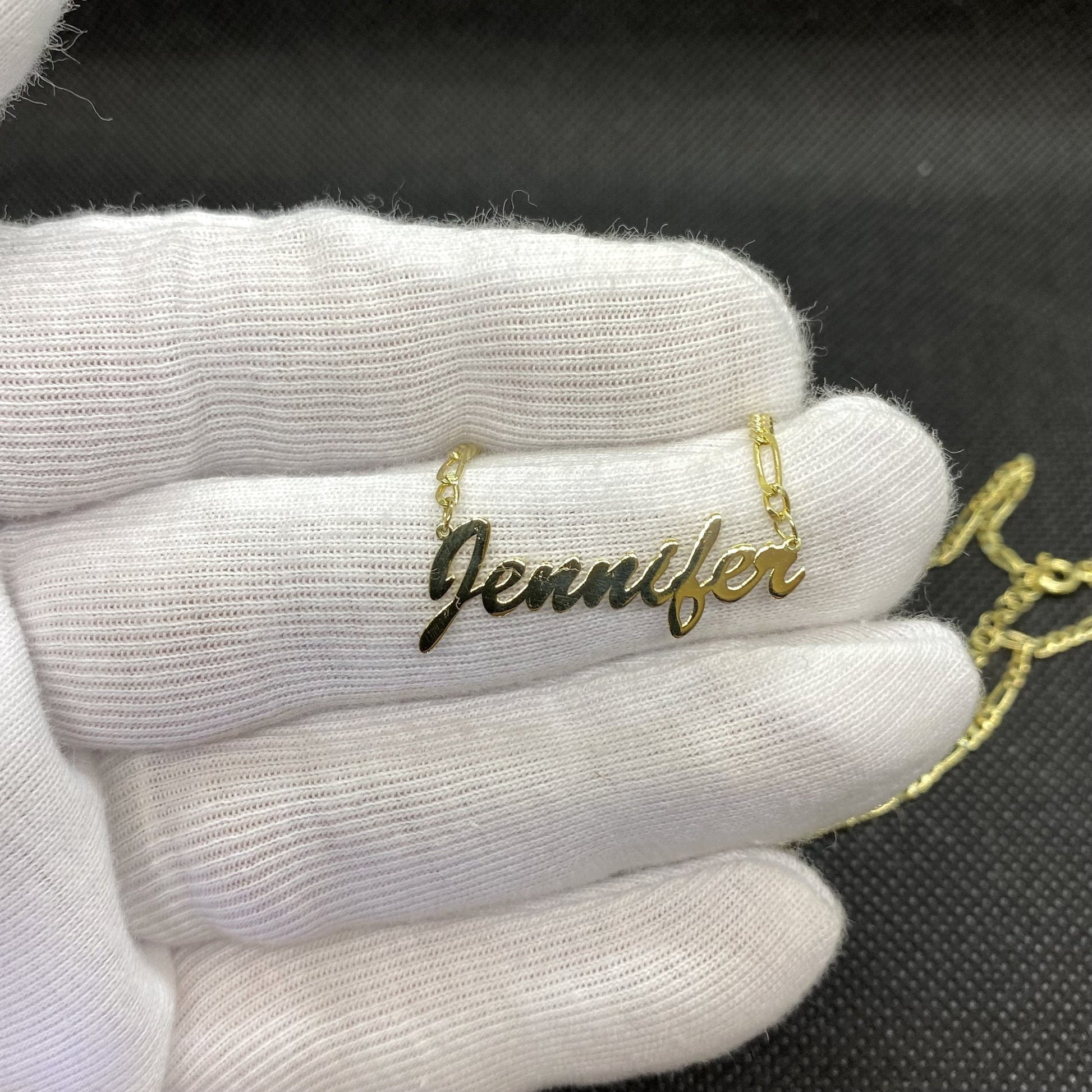 14K Gold Figaro Chain Name Necklace , Custom Name Necklace , Personalized Gifts ,Personalized Jewelry , Custom Name Pendant ,Gift for her