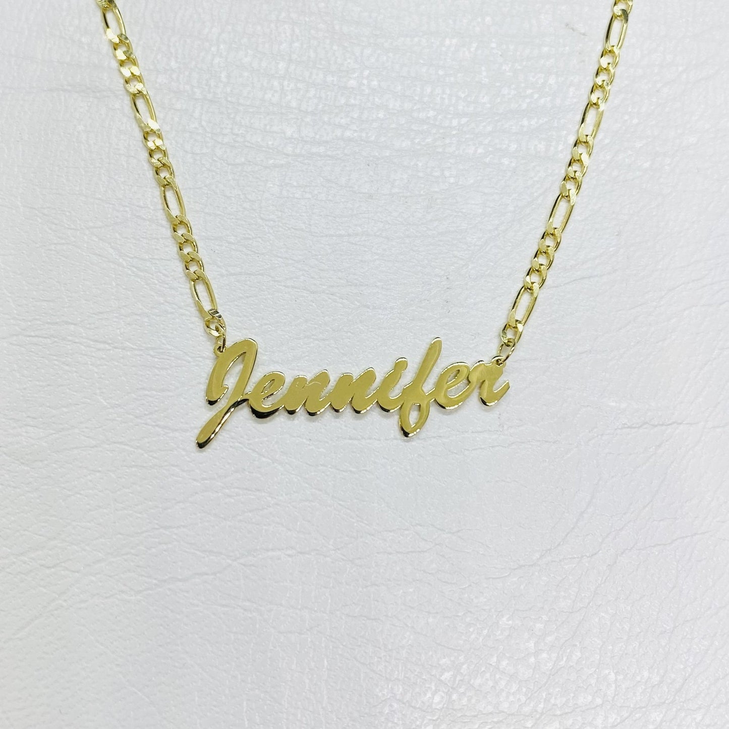 14K Gold Figaro Chain Name Necklace , Custom Name Necklace , Personalized Gifts ,Personalized Jewelry ,Customized Name Pendant ,Gift for her