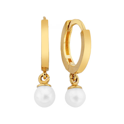 14K Gold Freshwater Cultured Pearl Drop Dangle Earrings for Women | Pearl Jewelry Birthday Diamond Christmas Xmas Mother's Day