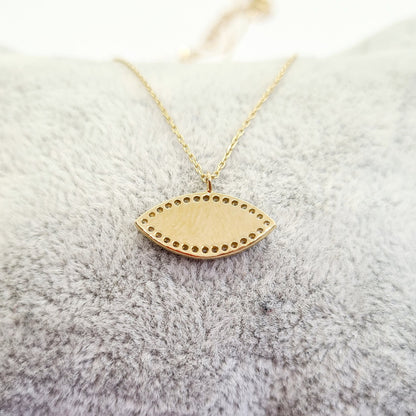 14K Real Solid Gold Evil Eye Pendant Necklace for Women , Mother of Pearl Evil Eye Necklace , Mother of Pearl Jewelry , Mother of Pearl Necklace Gold