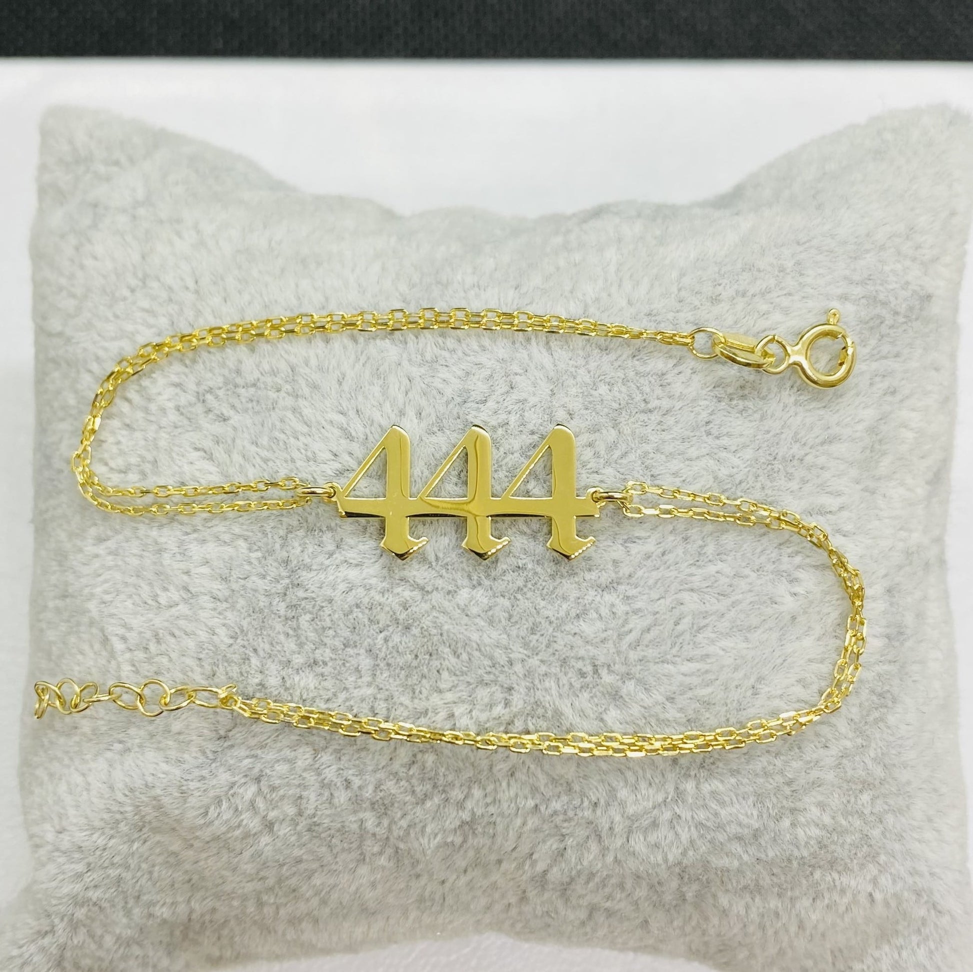 14K Real Solid Gold Angel Number Bracelet for Women, Numerology Birth Year Personalized Custom Number Date Bracelet