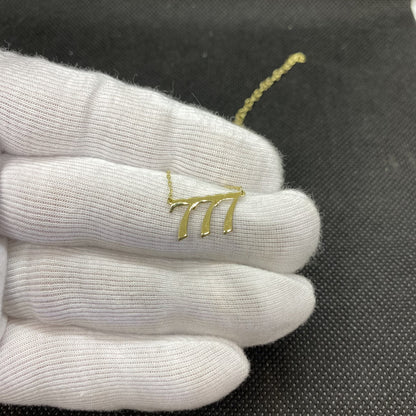 14K Real Solid Gold Angel Number Necklace for Women , Birth Year Necklace , Personalized Gifts , Custom Number , Numerical Jewelry