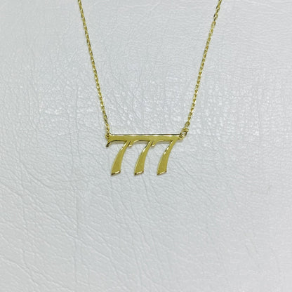 14K Real Solid Gold Angel Number Necklace for Women , Birth Year Necklace , Personalized Gifts , Custom Number Pendant ,Numerical Jewelry