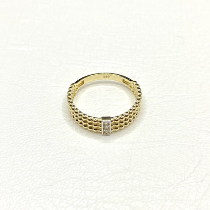 14K Real Solid Gold Baguette Ring For Women , Dot Ring Gold , Dainty Baguette Design Ring , Best Christmas Gift for mom , Unique Jewelry