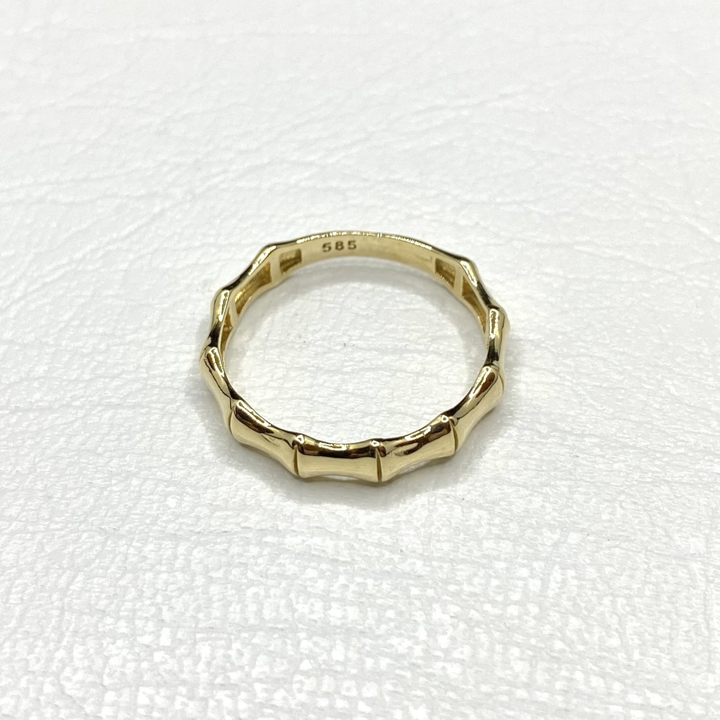 14K Real Solid Gold Bamboo Ring for Women , Dainty Band Ring , Minimalist Ring Gold, Gift for her , Christmas Gift , Birthday Gifts
