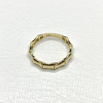 14K Real Solid Gold Bamboo Ring for Women , Dainty Band Ring , Minimalist Ring Gold, Gift for her , Christmas Gift , Birthday Gifts