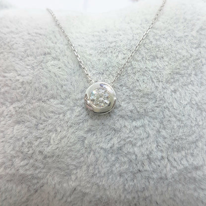 14K Real Solid Gold Bezel Solitaire Necklace for Women , CZ Bezel Necklace , CZ Solitaire Necklace , Minimalist Necklace , Gift for Her