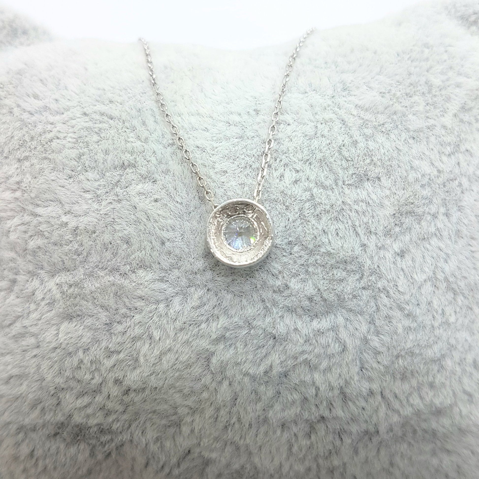 14K Real Solid Gold Bezel Solitaire Necklace for Women , CZ Bezel Necklace , CZ Solitaire Necklace ,Minimalist jewelry ,Gift for Her
