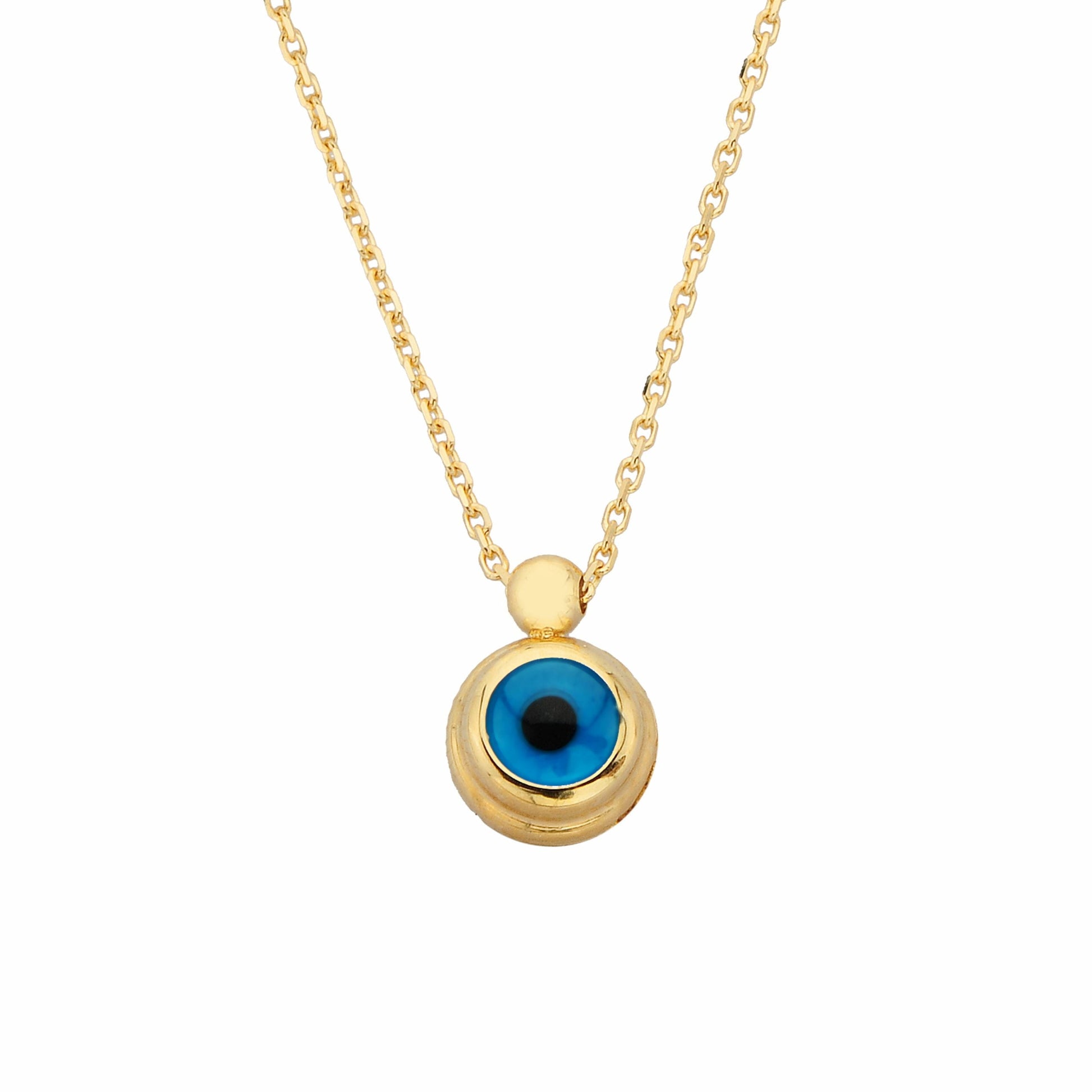 14K Real Solid Gold Evil Eye Necklace for Women | Dainty Turkish Nazar Protection Lucky Good Luck Pendant Necklaces Birthday Christmas Mother’s Day gift for her