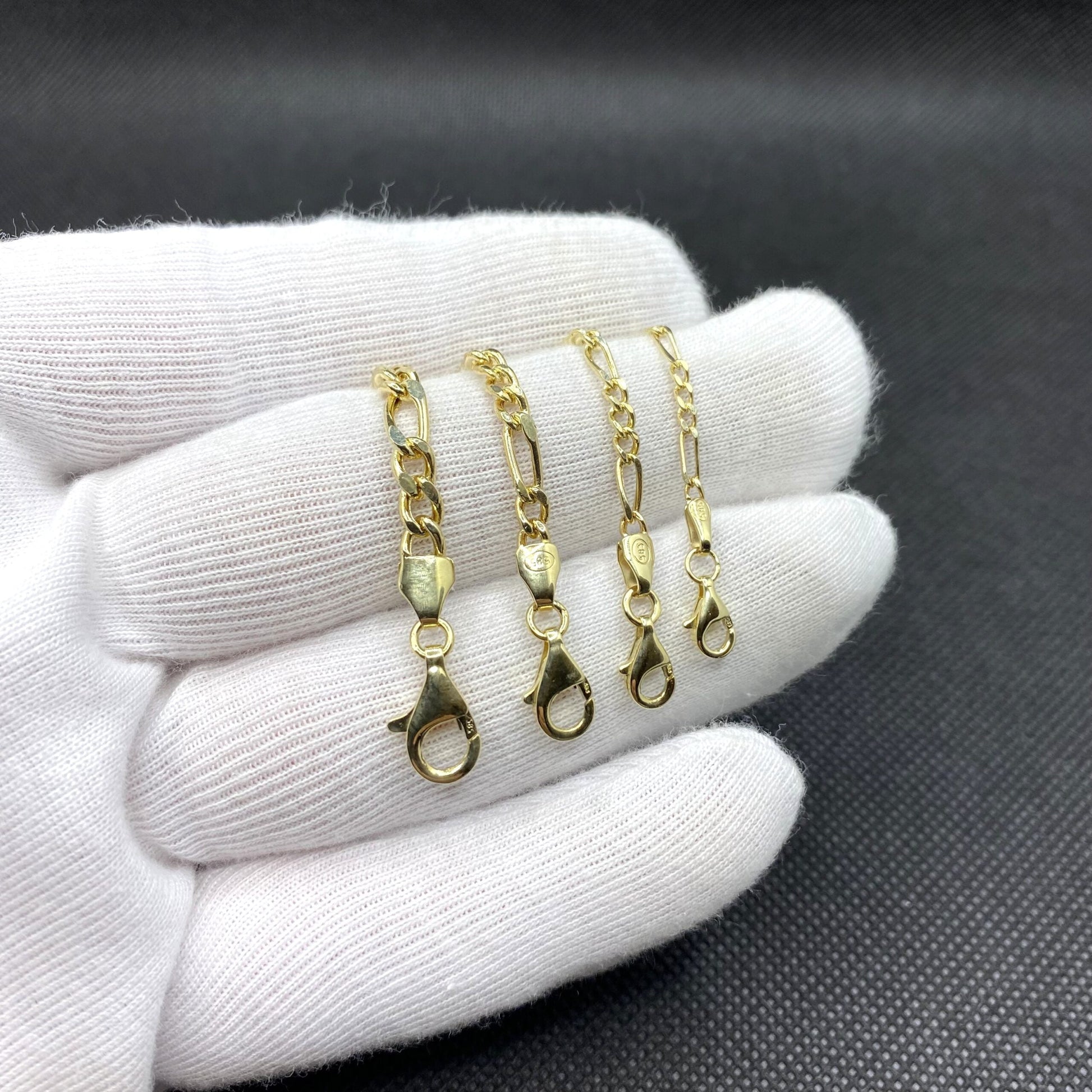 14K Real Solid Gold Figaro Bracelet, Figaro Chain Bracelet with Turquoise Birthstone , Link Bracelet Gold , Chain Bracelet for women