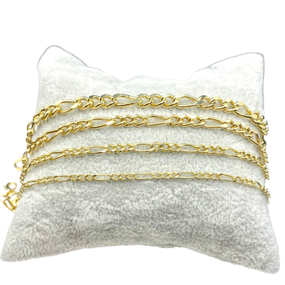 14K Real Solid Gold Figaro Bracelet, Figaro Chain Bracelet with Turquoise Birthstone , Link Bracelet Gold , Dainty Gold Chain Bracelet