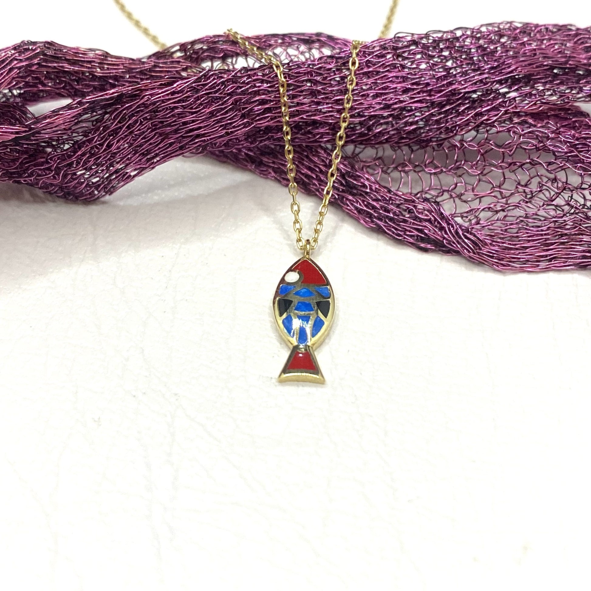 14K Real Solid Gold Fish Necklace for Women , Fish Jewelry ,Fish Pendant ,Fish Gifts , Gold Charm Necklace , Sea Necklace ,Birthday Gift