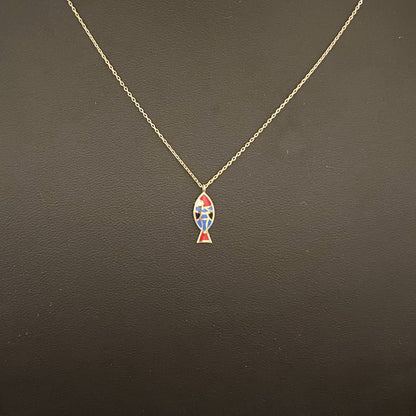 14K Real Solid Gold Fish Necklace for Women , Fish Jewelry ,Fish Pendant ,Fish Gifts , Gold Charm Necklace ,Sea Necklace ,Birthday Gifts