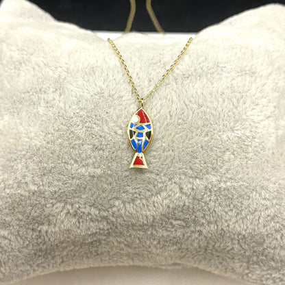 14K Real Solid Gold Fish Necklace for Women , Fish Jewelry ,Fish Pendant ,Fish Gifts , Gold Charm Necklaces , Sea Necklace ,Birthday Gifts