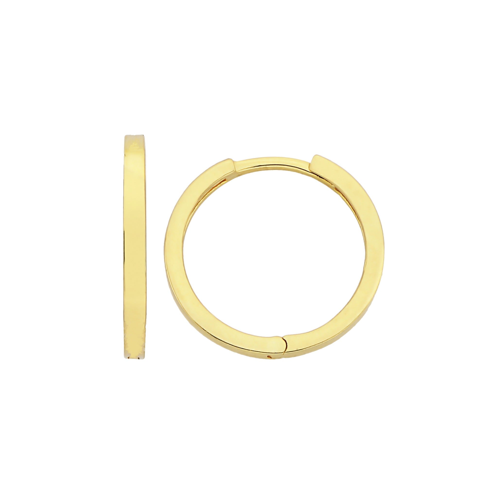 14K Real Solid Gold Flat Hoop Earrings for Women , Simple Dainty Hoop Earrings Gold , Birthday Gift for mom , Gift for Her Minimalist (kopya)