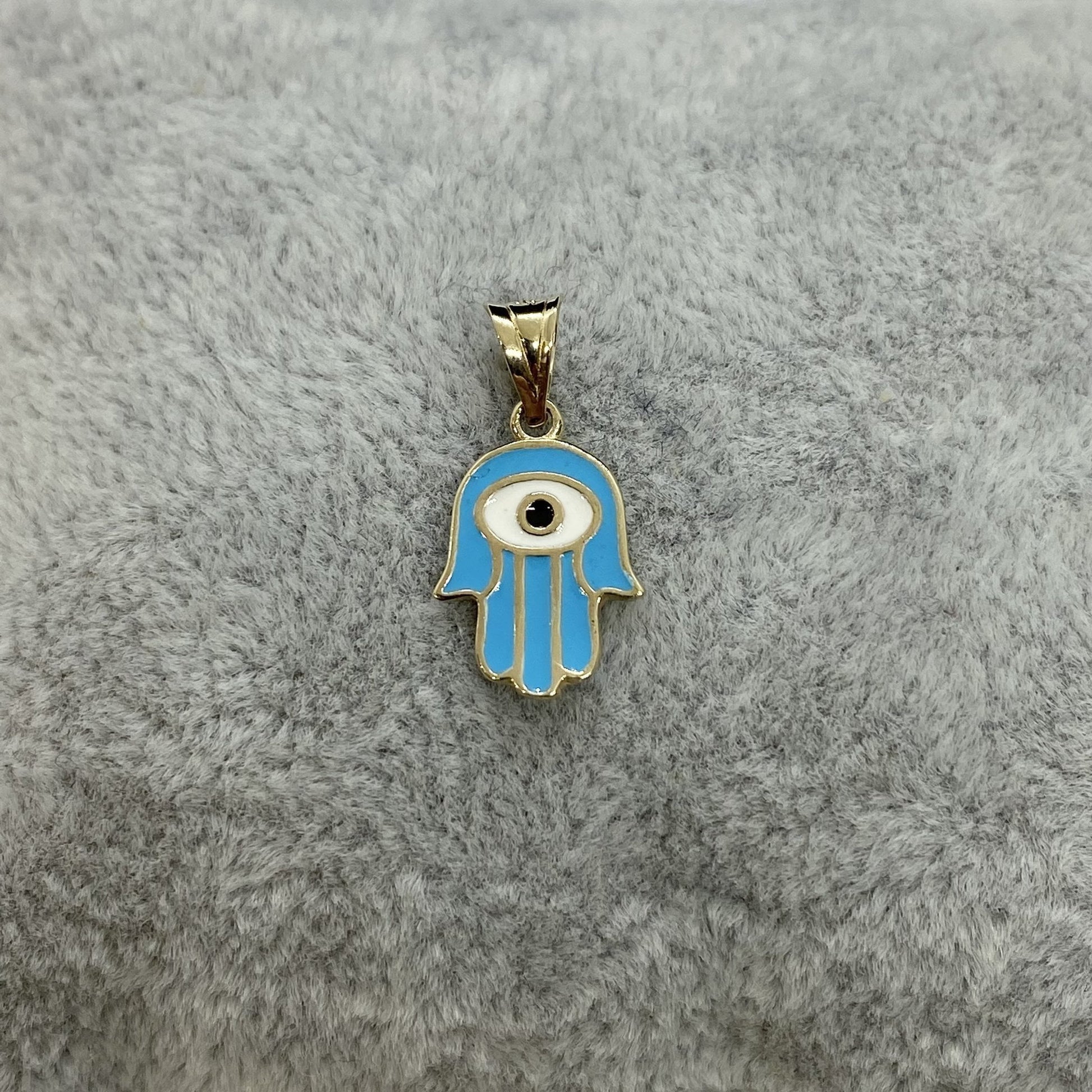 14K Real Solid Gold Hamsa Necklace for Women , Charm Hamsa Pendant , Evil Eye Hamsa Hand Jewelry , Handmade Birthday Christmas Gift for mom