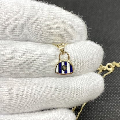 14K Real Solid Gold Handbag Pendant Necklace for Women , Dainty Bag Gold Necklace , Handmade Jewelry , Mother's day gift for her mom