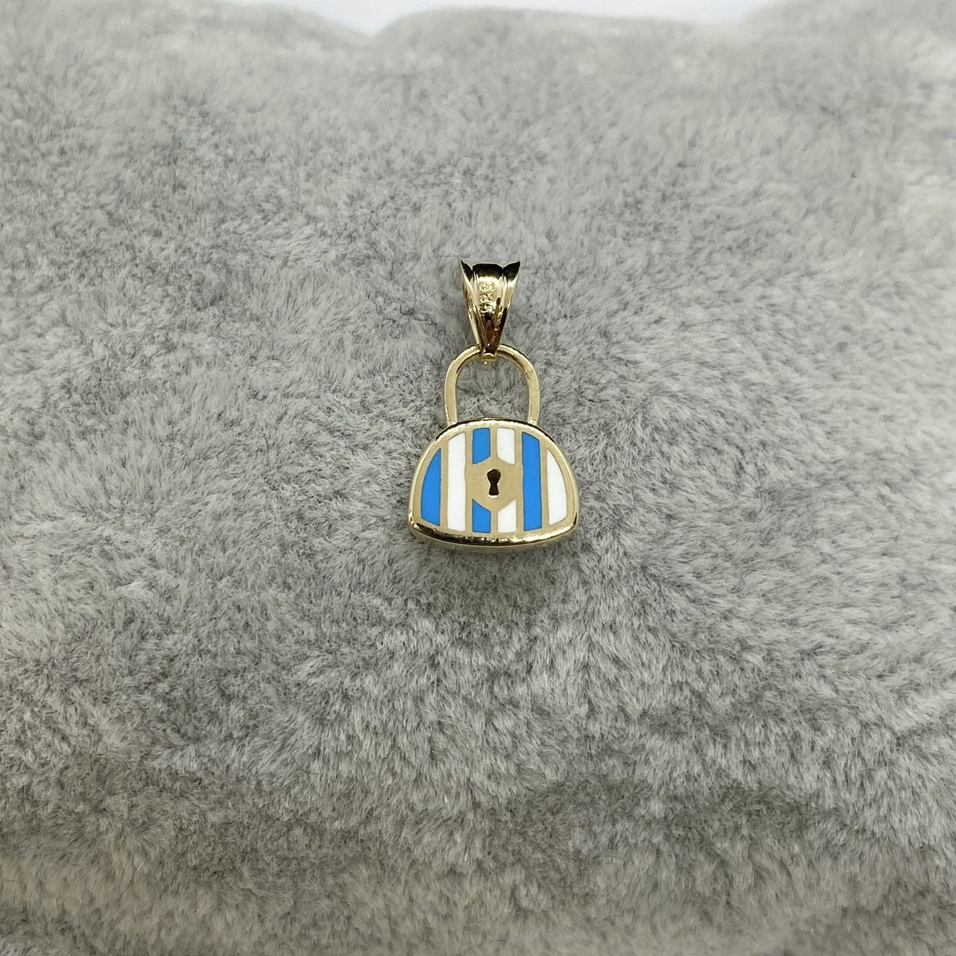 14K Real Solid Gold Handbag Pendant Necklace for Women , Dainty Bag Gold Necklace , Handmade Jewelry , Traveler jewelry, Birthday gift for her mom