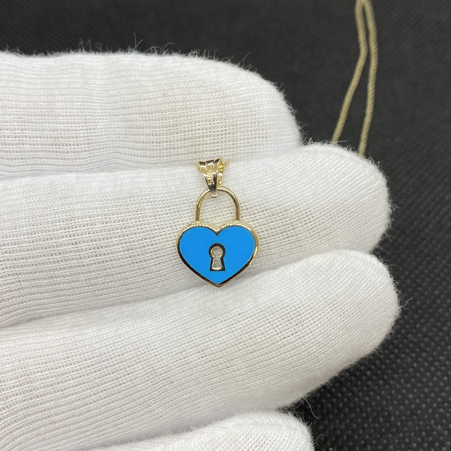 14K Real Solid Gold Heart Lock Necklace • Tiny Padlock Pendant • Yellow Gold Simple Love Necklace, Dainty Gold Chain, Gift for her mom