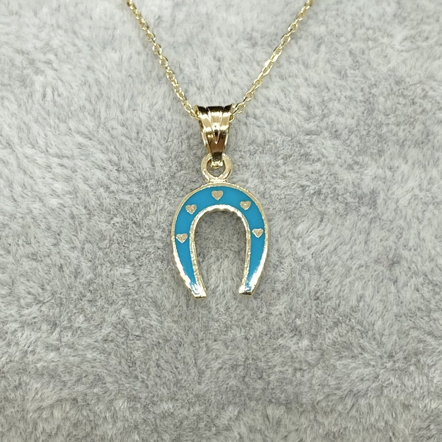 14K Real Solid Gold Horseshoe Necklace for Women , Lucky Horseshoe Pendant , Charm Horseshoe Jewelry, gold horseshoe necklace