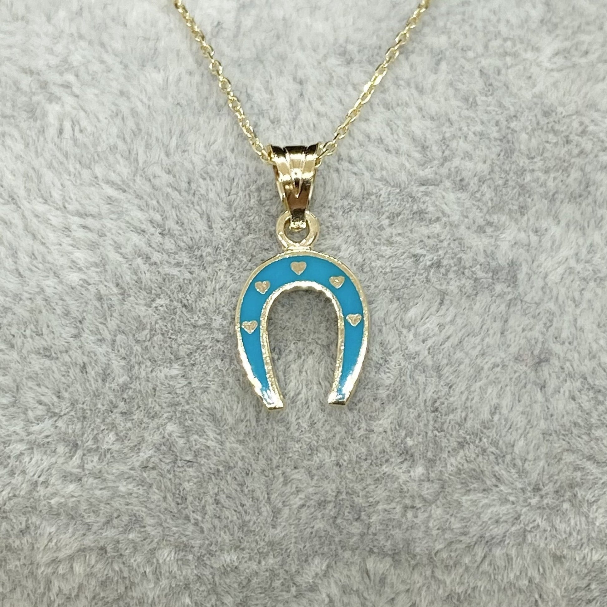 14K Real Solid Gold Horseshoe Necklace for Women , Lucky Horseshoe Pendant , Charm Horseshoe Jewelry, gold horseshoe necklace