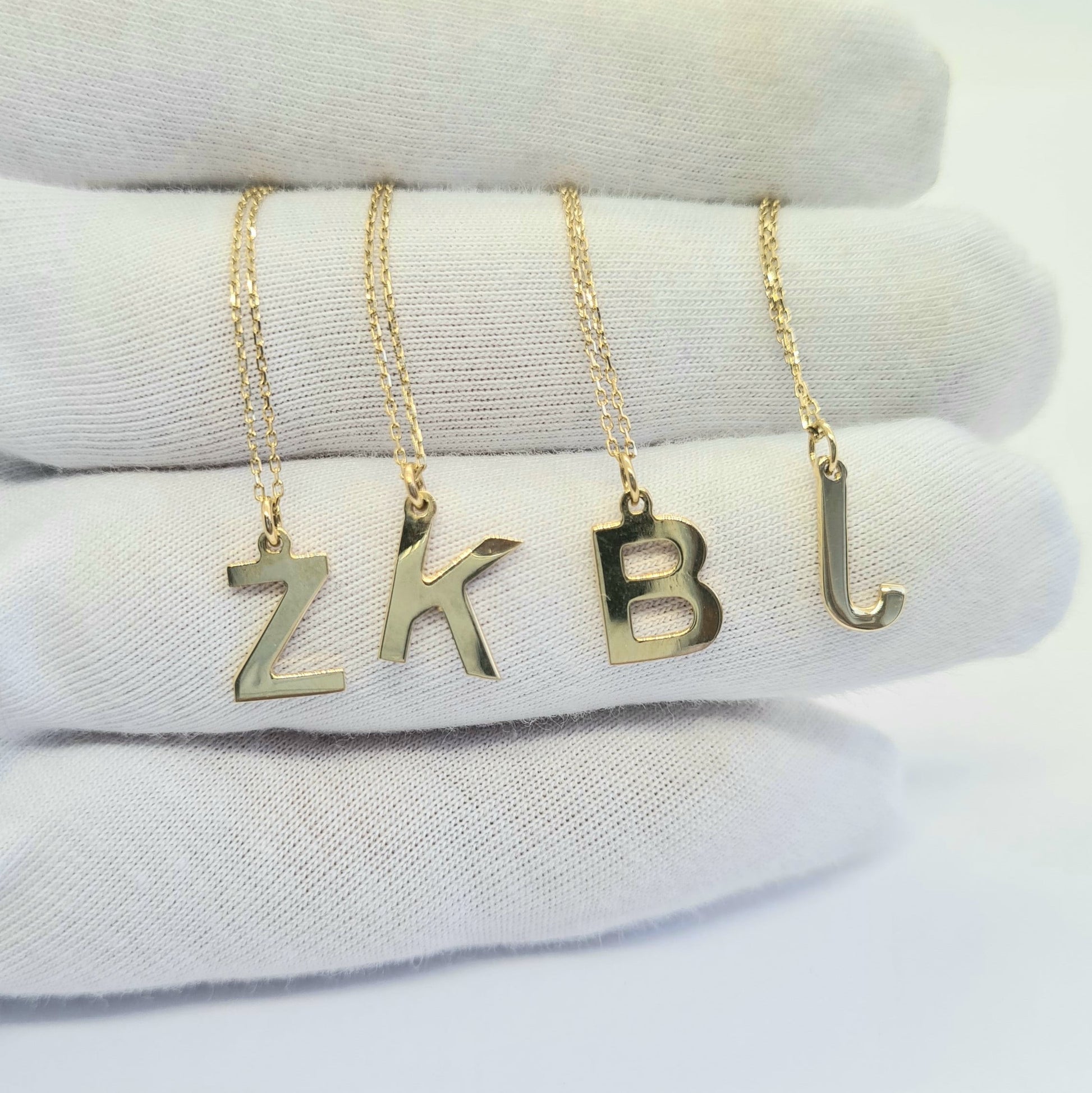 14K Real Solid Gold Initial Necklace , Personalized Gifts , Initial Pendant , Custom Initial Necklace Gold , Gold Letter Necklace for Women