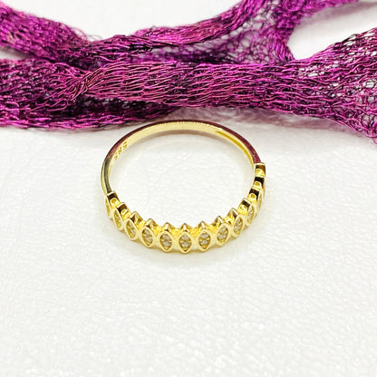 14K Real Solid Gold Marquise Ring for Women , CZ Marquise Shape Ring ,Cubic Zirconia Marquise Design Ring , Christmas Gift for her