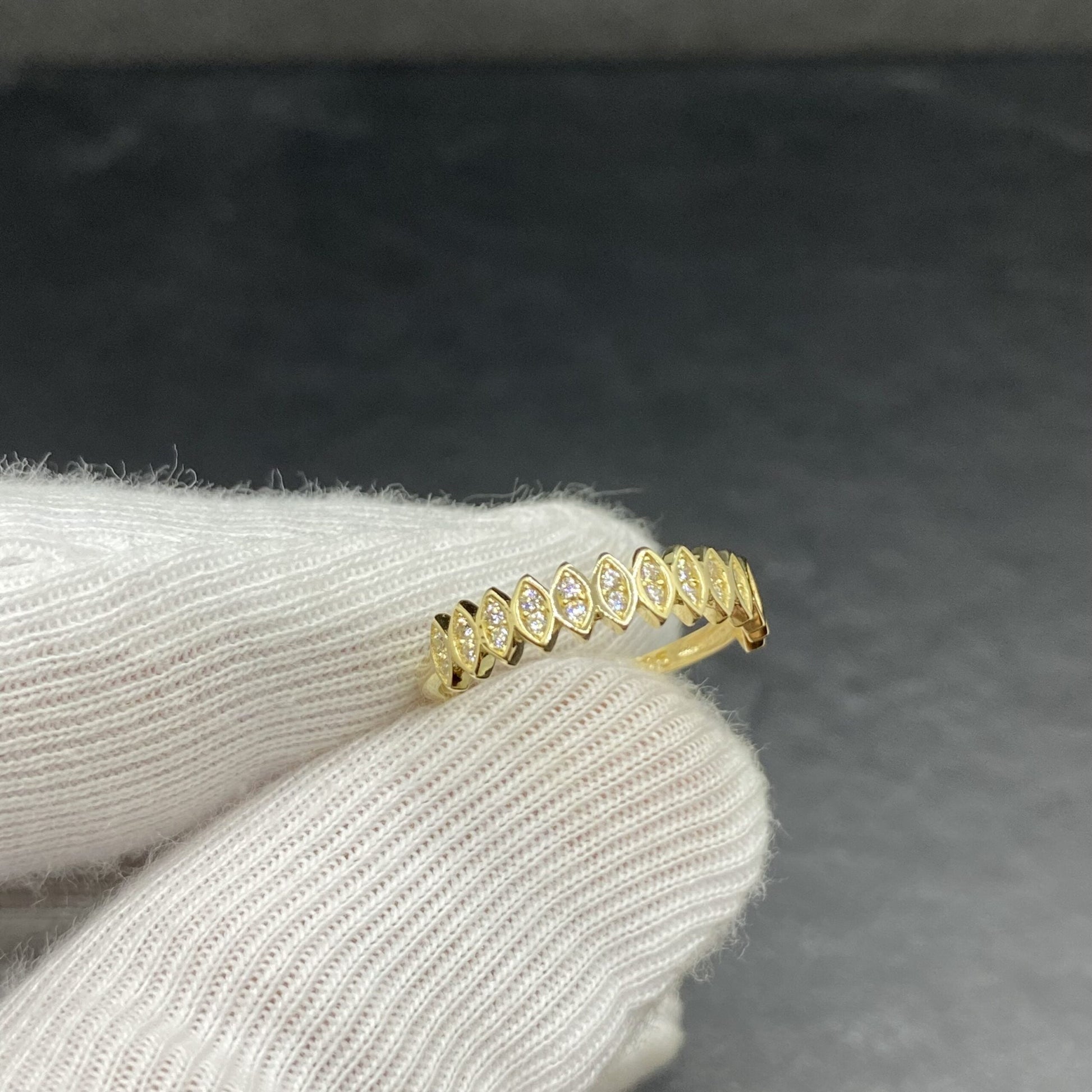 14K Real Solid Gold Marquise Ring for Women , CZ Marquise Shape Ring ,Cubic Zirconia Marquise Design Ring ,Christmas Gift for her